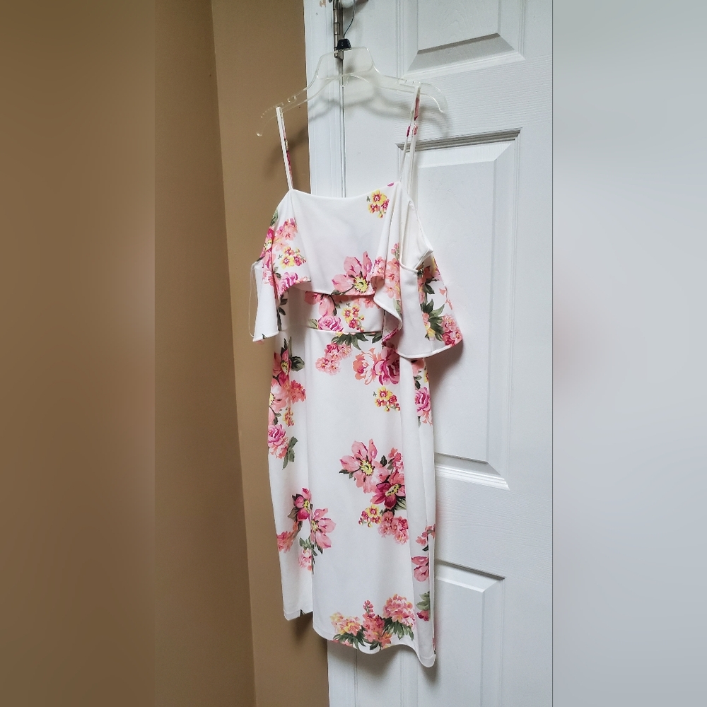 Premier Floral Pink and White Dress
